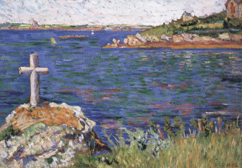 impressionist painter the mariners cross at high tide oil painting picture